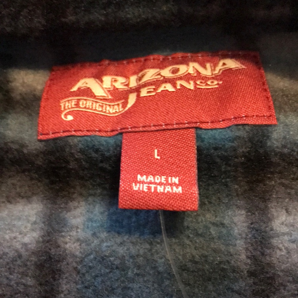 Flannel Shirt Jacket Two Pocket Snap Front - Picture 4 of 4